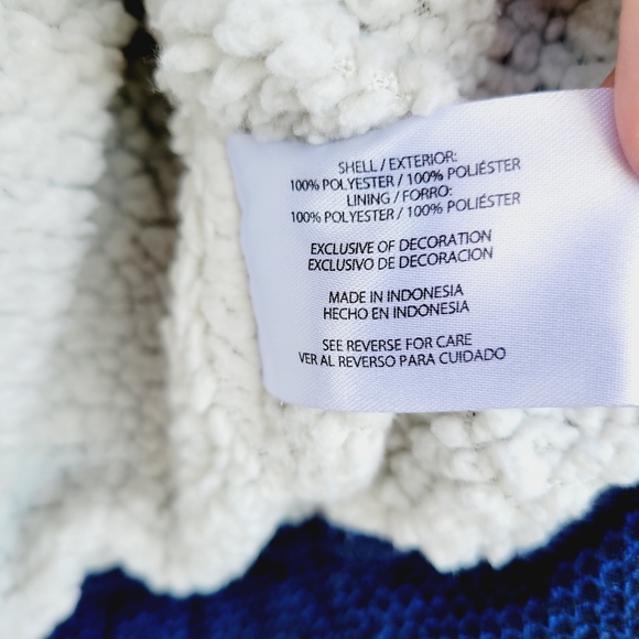 Orvis mens Quarter Zip Sherpa Lined Pullover Sweater Blue Size Medium - Picture 7 of 14